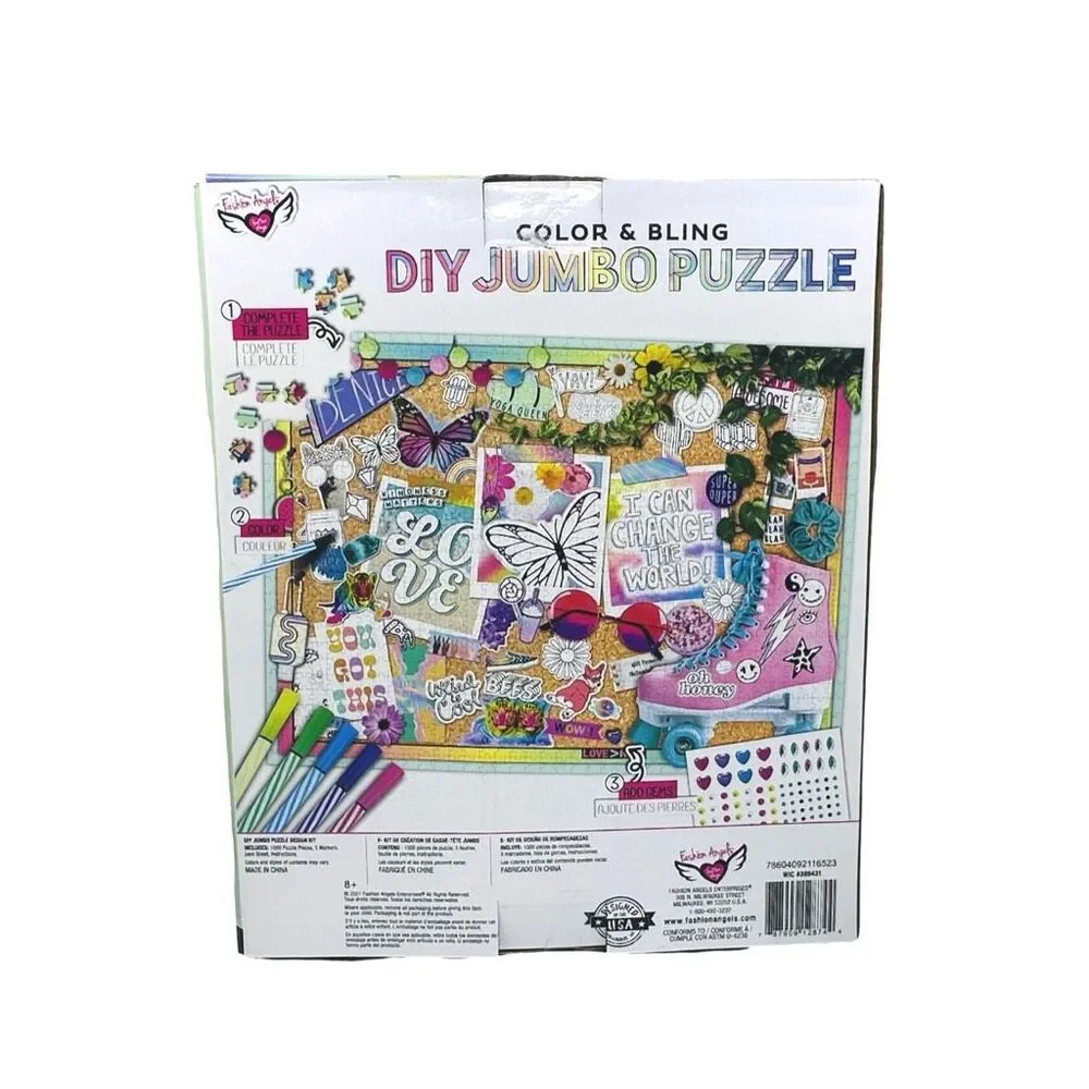 Fashion Angels Color & Bling DIY Jumbo Puzzle Design Kit - 1000 Pieces - 2 Kits